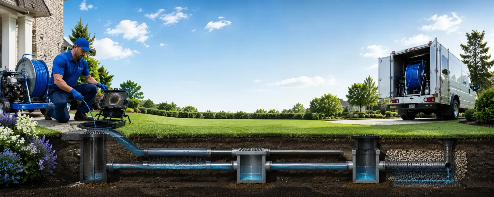 Outdoor drain cleaning information for Hadley, NY
